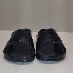 Topshop patent flip flops
